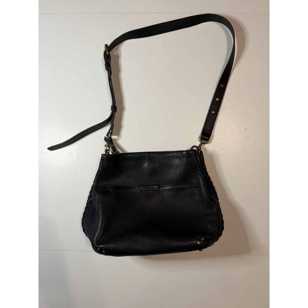American Leather Co Black Soft Leather  Purse and Cross Bag